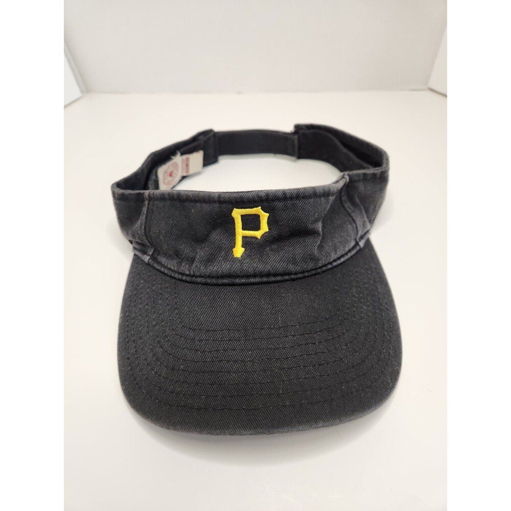 Pittsburgh Pirates Visor Hat Cap Strap Back MLB‎ Baseball Black 47 Brand